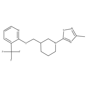 2-{[1-(3-Methyl-1,2,4-thiadiazol-5-yl)piperidin-3-yl]methoxy}-3-(trifluoromethyl)pyridine Structure