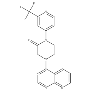 4-{Pyrido[2,3-d]pyrimidin-4-yl}-1-[2-(trifluoromethyl)pyridin-4-yl]piperazin-2-one结构式