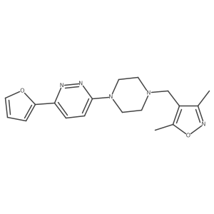 3-{4-[(3,5-Dimethyl-1,2-oxazol-4-yl)methyl]piperazin-1-yl}-6-(furan-2-yl)pyridazine Structure