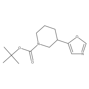 tert-Butyl (S)-3-(oxazol-5-yl)piperidine-1-carboxylate结构式