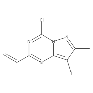 4-Chloro-8-iodo-7-methylpyrazolo[1,5-a][1,3,5]triazine-2-carbaldehyde结构式