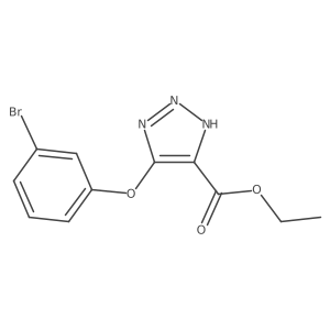 5-(3-Bromophenoxy)-1H-1,2,3-triazole-4-carboxylic acid ethyl ester结构式