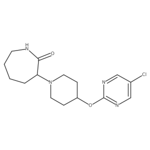 3-{4-[(5-Chloropyrimidin-2-yl)oxy]piperidin-1-yl}azepan-2-one结构式