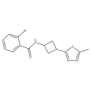2-Bromo-N-[1-(5-methyl-1,3,4-thiadiazol-2-yl)azetidin-3-yl]benzamide Structure