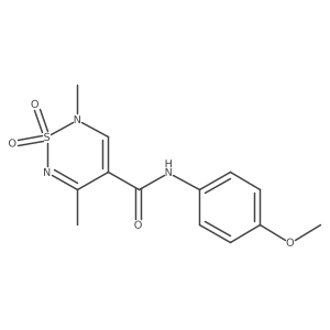 N-(4-methoxyphenyl)-2,5-dimethyl-1,1-dioxo-2H-1lambda6,2,6-thiadiazine-4-carboxamide结构式
