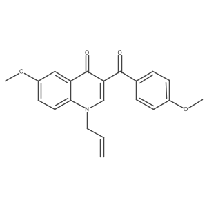 6-Methoxy-3-(4-methoxybenzoyl)-1-(prop-2-en-1-yl)-1,4-dihydroquinolin-4-one结构式