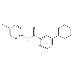 N-(4-Bromophenyl)-6-(oxan-4-yl)pyrimidine-4-carboxamide结构式