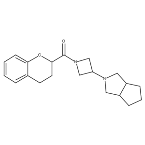 1-(3,4-dihydro-2H-1-benzopyran-2-carbonyl)-3-{octahydrocyclopenta[c]pyrrol-2-yl}azetidine Structure
