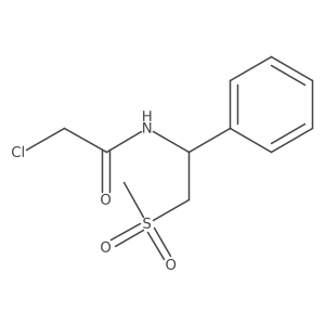 2-Chloro-N-(2-methylsulfonyl-1-phenylethyl)acetamide结构式