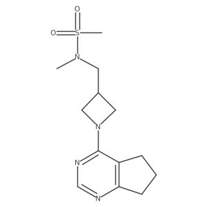 N-[(1-{5H,6H,7H-cyclopenta[d]pyrimidin-4-yl}azetidin-3-yl)methyl]-N-methylmethanesulfonamide Structure