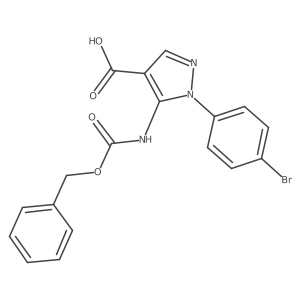 5-{[(benzyloxy)carbonyl]amino}-1-(4-bromophenyl)-1H-pyrazole-4-carboxylic acid结构式