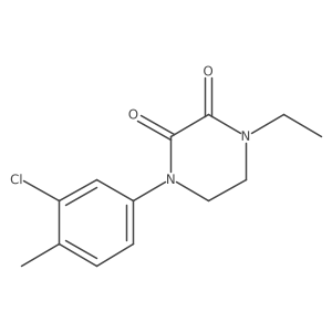1-(3-Chloro-4-methylphenyl)-4-ethylpiperazine-2,3-dione结构式