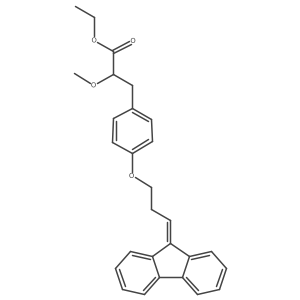 Ethyl 3-[4-(3-fluoren-9-ylidene-propoxy)-phenyl]-2-methoxy-propionate Structure