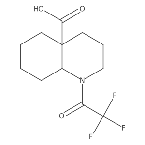 rac-(4aR,8aR)-1-(2,2,2-trifluoroacetyl)-decahydroquinoline-4a-carboxylic acid Structure