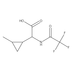 2-(2-Methylcyclopropyl)-2-(2,2,2-trifluoroacetamido)acetic acid结构式