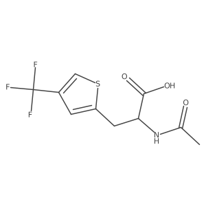 2-Acetamido-3-[4-(trifluoromethyl)thiophen-2-yl]propanoic acid结构式