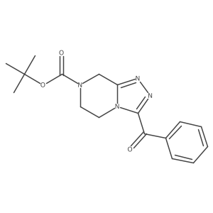 tert-butyl 3-benzoyl-5H,6H,7H,8H-[1,2,4]triazolo[4,3-a]pyrazine-7-carboxylate结构式