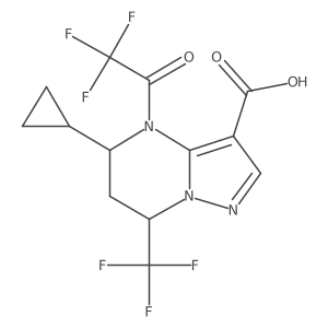 5-cyclopropyl-4-(2,2,2-trifluoroacetyl)-7-(trifluoromethyl)-4H,5H,6H,7H-pyrazolo[1,5-a]pyrimidine-3-carboxylic acid Structure