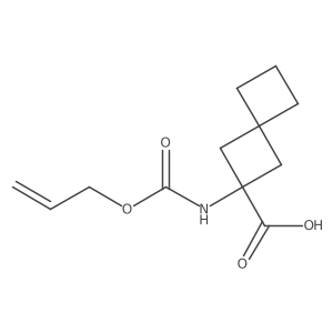 2-{[(Prop-2-en-1-yloxy)carbonyl]amino}spiro[3.3]heptane-2-carboxylic acid结构式