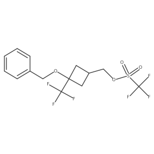 [(1s,3s)-3-(Benzyloxy)-3-(trifluoromethyl)cyclobutyl]methyl trifluoromethanesulfonate Structure