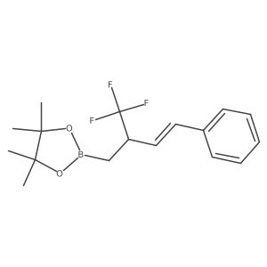 4,4,5,5-Tetramethyl-2-(4-phenyl-2-(trifluoromethyl)but-3-en-1-yl)-1,3,2-dioxaborolane Structure