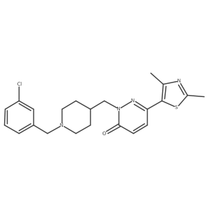 2-({1-[(3-Chlorophenyl)methyl]piperidin-4-yl}methyl)-6-(2,4-dimethyl-1,3-thiazol-5-yl)-2,3-dihydropyridazin-3-one Structure
