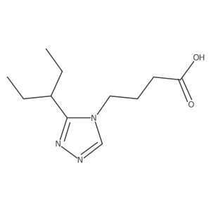 4-(3-(Pentan-3-yl)-4H-1,2,4-triazol-4-yl)butanoic acid结构式