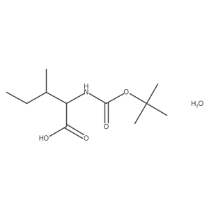 (2S,3S)-3-Methyl-2-[(2-methylpropan-2-yl)oxycarbonylamino]pentanoic acid hydrate Structure