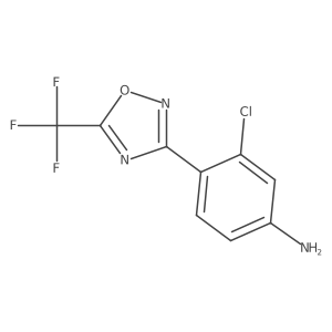 3-Chloro-4-(5-(trifluoromethyl)-1,2,4-oxadiazol-3-yl)aniline Structure