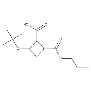 (2R,3R)-3-(tert-butoxy)-1-[(prop-2-en-1-yloxy)carbonyl]azetidine-2-carboxylic acid Structure