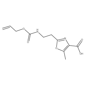 5-Methyl-2-(2-{[(prop-2-en-1-yloxy)carbonyl]amino}ethyl)-1,3-oxazole-4-carboxylic acid结构式