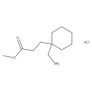 Methyl 3-(1-(aminomethyl)cyclohexyl)propanoate hydrochloride结构式