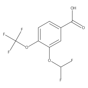 3-(Difluoromethoxy)-4-(trifluoromethoxy)benzoic acid结构式