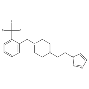 1-[2-(1H-1,2,3-triazol-1-yl)ethyl]-4-{[2-(trifluoromethyl)phenyl]methyl}piperazine Structure
