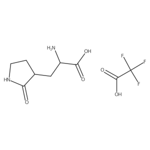 (2S)-2-amino-3-[(3S)-2-oxopyrrolidin-3-yl]propanoic acid, trifluoroacetic acid Structure