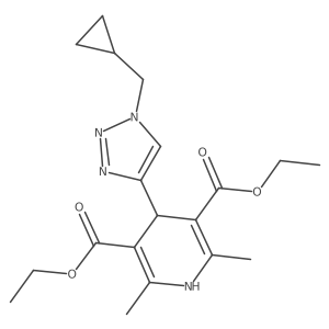 3,5-diethyl 4-[1-(cyclopropylmethyl)-1H-1,2,3-triazol-4-yl]-2,6-dimethyl-1,4-dihydropyridine-3,5-dicarboxylate Structure