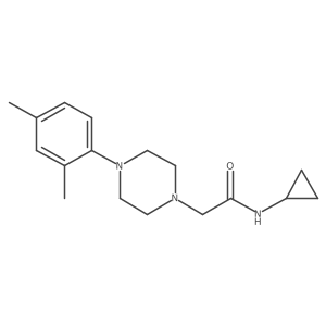 N-cyclopropyl-2-[4-(2,4-dimethylphenyl)piperazin-1-yl]acetamide Structure