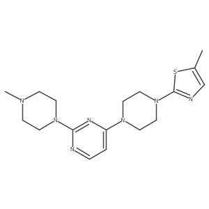4-[4-(5-Methyl-1,3-thiazol-2-yl)piperazin-1-yl]-2-(4-methylpiperazin-1-yl)pyrimidine结构式