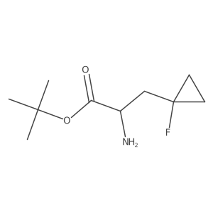 tert-Butyl 2-amino-3-(1-fluorocyclopropyl)propanoate结构式