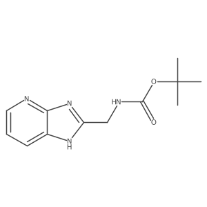 tert-Butyl ((1H-imidazo[4,5-b]pyridin-2-yl)methyl)carbamate结构式