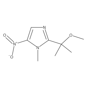 2-(1-methoxy-1-methyl-ethyl)-1-methyl-5-nitro-1H-imidazole结构式