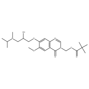 (7-(3-(N-isopropyl-n-methylamino)-2-hydroxypropoxy)-6-methoxy-4-oxoquinazolin-3(4h)-yl)methyl pivalate Structure