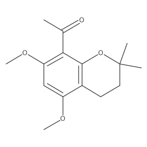 1-(3,4-Dihydro-5,7-dimethoxy-2,2-dimethyl-2H-1-benzopyran-8-yl)ethanone Structure
