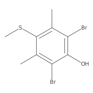 Phenol, 2,6-dibromo-3,5-dimethyl-4-(methylthio)- Structure