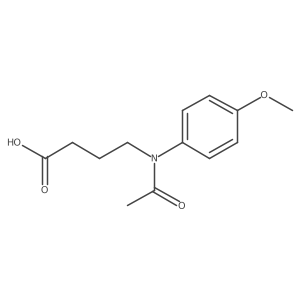 4-[N-(4-methoxyphenyl)acetamido]butanoic acid结构式
