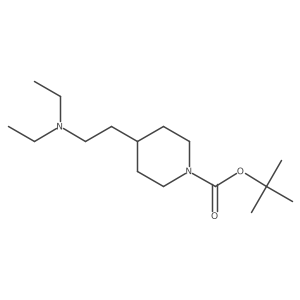 Tert-butyl 4-(2-(diethylamino)ethyl)piperidine-1-carboxylate结构式