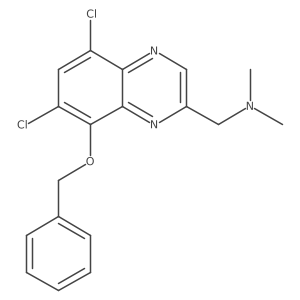 (8-Benzyloxy-5,7-dichloro-quinoxalin-2-ylmethyl)dimethylamine结构式