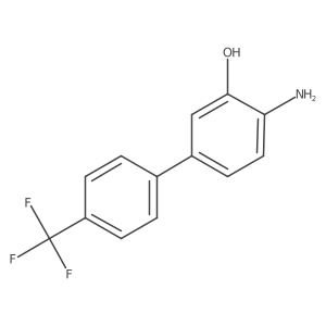 2-amino-5-[4-(trifluoromethyl)phenyl]phenol结构式