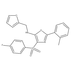4-((4-fluorophenyl)sulfonyl)-N-(furan-2-ylmethyl)-2-(o-tolyl)oxazol-5-amine Structure