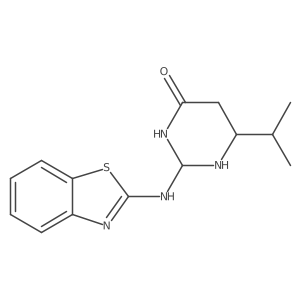 2-(1,3-Benzothiazol-2-ylamino)-6-propan-2-yl-1,3-diazinan-4-one Structure